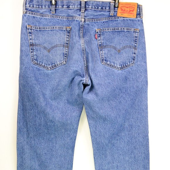 Levi’s 505 Men's Size W40 L32 Blue Regular Fit Denim Jeans - Picture 2 of 4